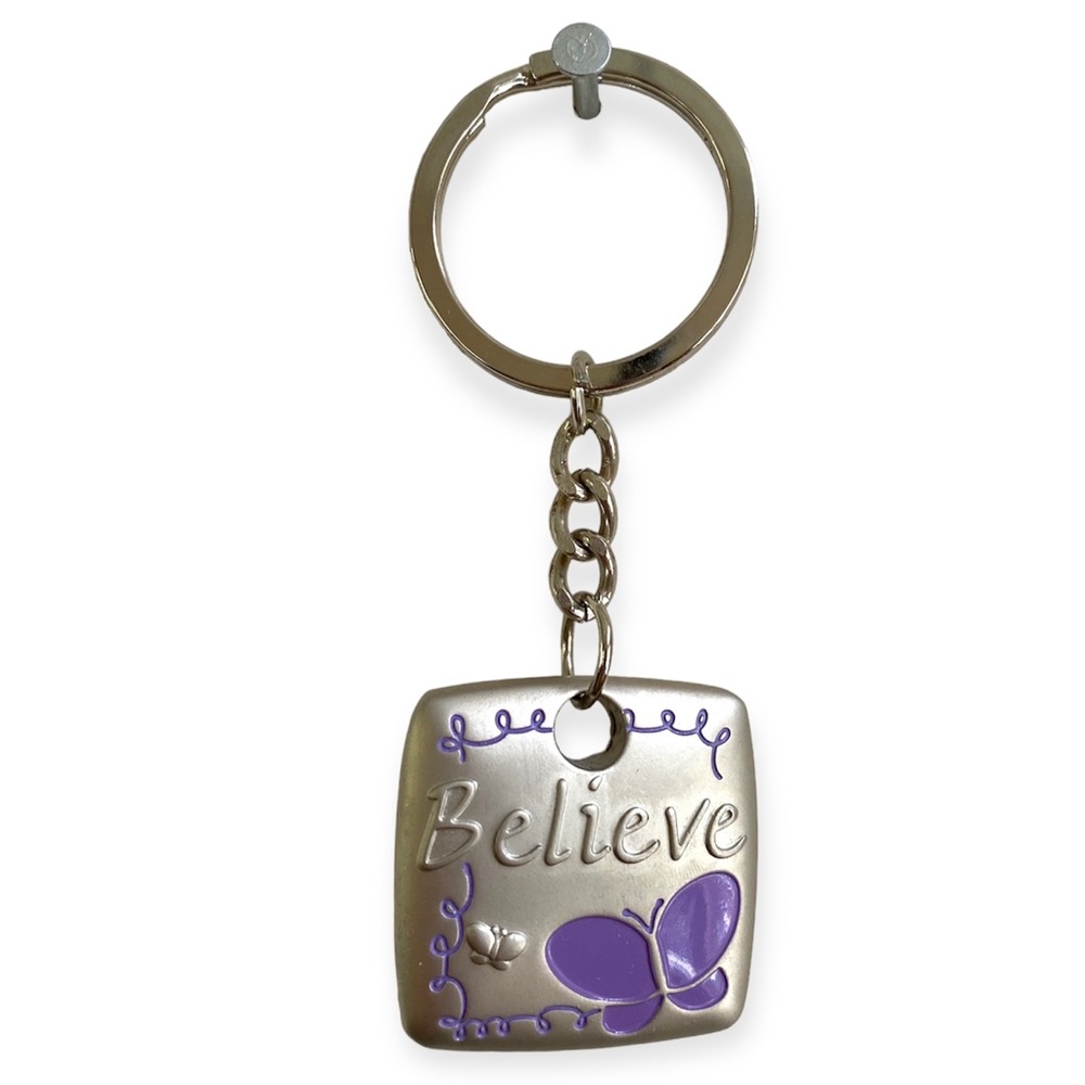 cag Believe Butterfly Bible Verse Keychain